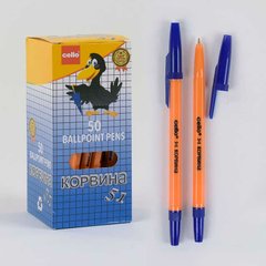 Набір кулькових ручок З 37030 (80) ЦІНА ЗА 50 ШТУК В БЛОЦІ, синя паста купити в Україні