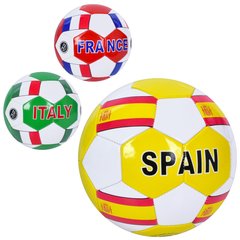 М'яч футбольний EN 3332 розмір 5, ПВХ, 1,8мм, 340-360г, 3 види (країни), кул. купити в Україні
