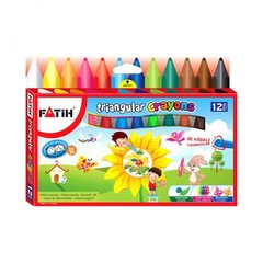 Восковые карандаши треугольные Crayons, 12 шт Fatih (8690216502904) купить в Украине