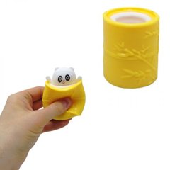 Іграшка-антистрес "Панда в бочці" (жовтий)