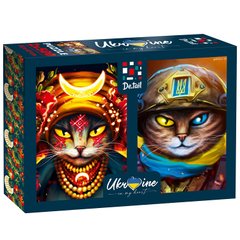 Puzzle 2 in 1 "Ukrainian Cat Soldier & Ukrainian molfarka" DT500-10 купить в Украине