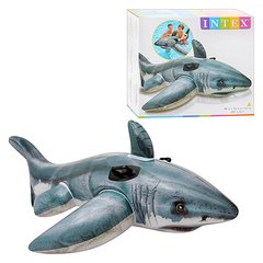 Плотик 57525 (6шт) акула, 173-107см, ручки 2шт, рем компл, в кор-ке, 22,5-20,5-7см купить в Украине