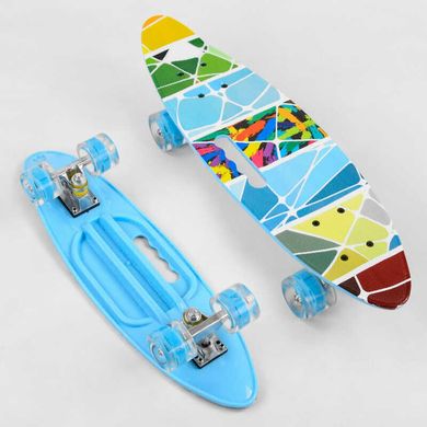 Скейт A 62470 "Best Board" дошка = 60см, колеса PU, світло, d = 6см (6900066347252) Микс купити в Україні