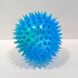 М'яч масажний MS 1137-2 7,5см, світло, пискавка (6903184689013) Синий купити в Україні