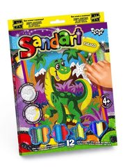 Фреска из цветного песка "Sandart" Динозаврик купить в Украине