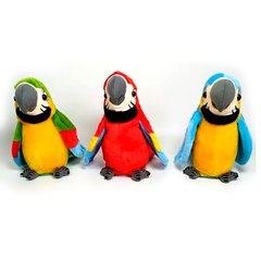М'яка іграшка MP 2303 папуга, Какаду, повторюшка, рухається, 3 кольори, кул., 22-12-11 см. купити в Україні