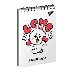 Зошит для записів YES А7/80 од.спіраль "Line Friends. Lovey" купити в Україні
