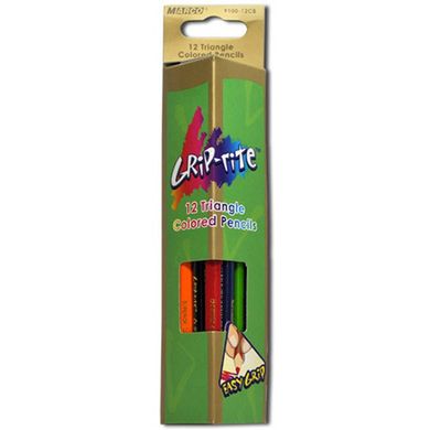 Олівці 12 кольорів трикутні, Grip-Rite, 9100-12CB Marco (6951572900998) купити в Україні