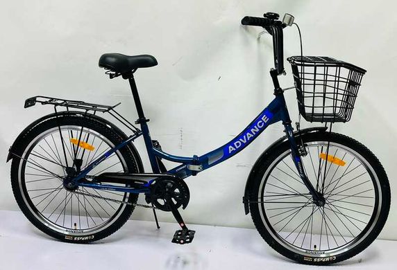 Велосипед складний Corso 24`` Advance AD-24003 (1) одношвидкісний, складна сталева рама 14``, корзина, багажник купить в Украине