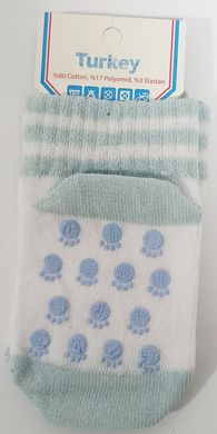 Детские носочки с силиконовыми тормозами 0-3 года р8, Светло-голубой купить в Украине