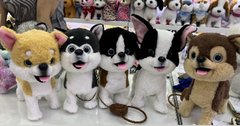 Мягкая интерактивная игрушка K14703 (60шт/2) собачка на поводке 22см 5 видов купить в Украине