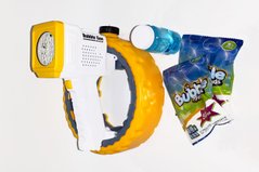 Пистолет с мыльными пузырями 777-30 A подсветка, концентрат, мыльный раствор, на батарейках, в коробке (6980590190128) Жёлтый купить в Украине