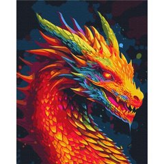 Картина за номерами "Неоновий дракон" купити в Україні