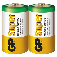 Батарейка GP SUPER ALKALINE 1.5V 14A-S2, LR14,C купить в Украине