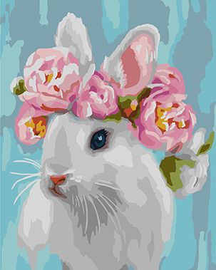 Набір для розпису по номерах. арт. KHO4494 (1шт) "Білосніжний кролик" 40х50см купити в Україні