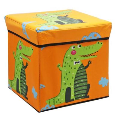 Корзина-пуфик для игрушек "Крокодил" (оранжевый) купить в Украине