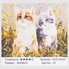 Картини за номерами 33402 (30) "TK Group", "Котики на прогулянці", 40х30 см, в коробці купить в Украине