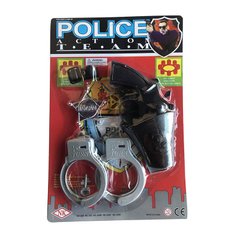 Поліцейський набір арт. 249 (96шт/2) пістолет, наручники, планш. купити в Україні