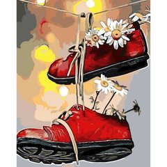 Картина по номерах "Взуття з ромашками" ★★★ купити в Україні