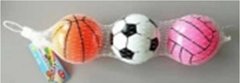 М"яч гумовий С 56683 (300) 3 штуки, вага м"ячика - 20 грамів, у сітці купити в Україні