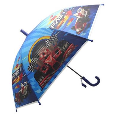Дитяча парасолька-тростина "Перегони", синій (66 см) купити в Україні