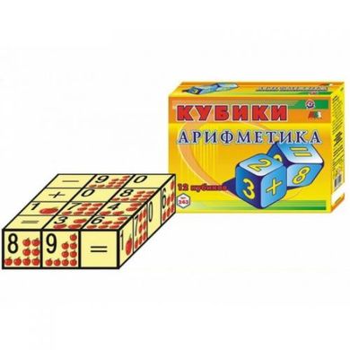 Кубики "Арифметика ТехноК", 12 кубиків купити в Україні