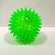 М'яч масажний MS 1137-2 7,5см, світло, пискавка (6903184689013) Зелёный купити в Україні
