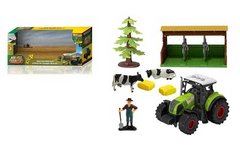 Трактор 550-3 K (12) 7 елементів, трактор з інерцією, на батарейках, підсвічування, 2 фігурки тварин, фігурка фермера, в коробці купить в Украине