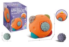Сенсорна іграшка 1109 (18) основа, 5 м"ячиків, скарбничка, у коробці купити в Україні
