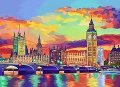 Картина за номерами "Барвистий Лондон" укр купити в Україні