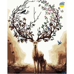 Картина по номерах "Квітучий олень" 40x50 см купити в Україні