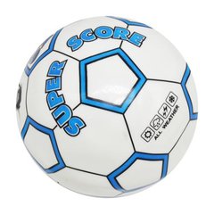 Мяч резиновый "Футбол" 10/890W, белый с голубым 23 см, в сетке (5202522008907) купить в Украине