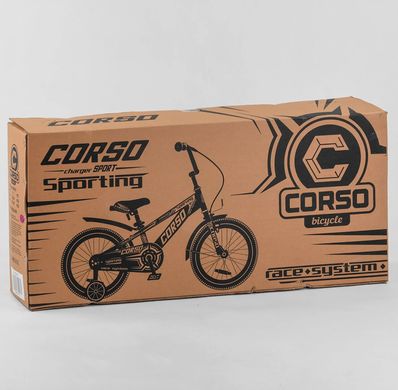 Велосипед 2-х колісний 16'' CORSO R-16317, Ручне гальмо, дзвінк, дод.колеса, в коробці (6800082163171) купити в Україні