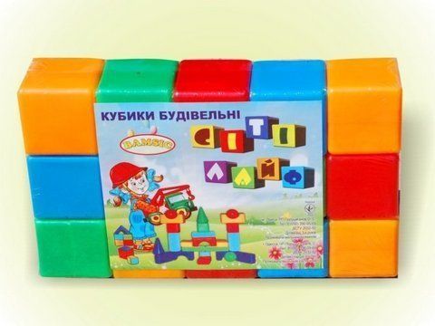 Набір великих дитячих кубиків 15шт "Кубік 15" 022 Bamsic (4820123760676)
