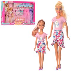 Кукла с нарядом DEFA 8447-BF (10шт) 29см, дочка 22см, платья8шт, аксесс, 2вида,в кор-ке, 46,5-32-6см купить в Украине