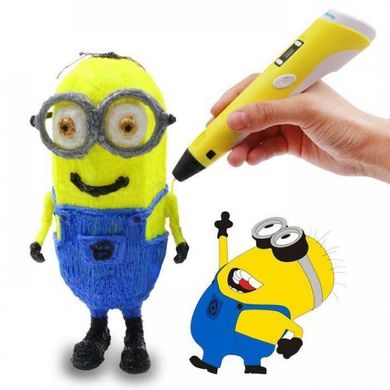 3D ручка 168-Y 19см, тип філамента (пластик) - PLA (4цвета), USBшнур (6903317384365) Микс купити в Україні