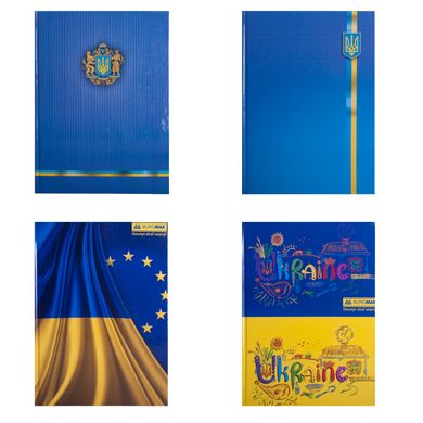 Книга канцелярская UKRAINE, А4, 96л., клетка, твердая ламинированная обложка BM.2400-38 BUROMAX (4823078948540) Микс купить в Украине