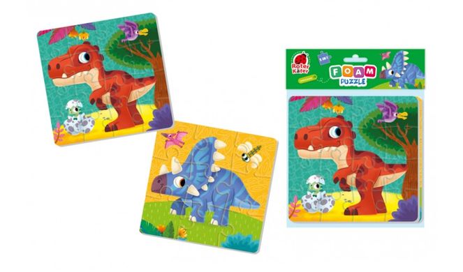 М'які пазли "Динозаври" RK6580-06 Vladi Toys 2 в 1 (5903858960739) купити в Україні