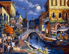 Картина по номерам "Ночная Венеция" укр купить в Украине