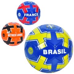 М'яч футбольний EN 3327 (30шт) розмір 5, ПВХ, 1,8мм, 340-360г, 3 види(країни), у кул. купить в Украине