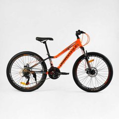 Велосипед Спортивний Corso «Gravity» 24" дюйми GR-24005 (1) рама алюмінієва 12’’, обладнання Shimano 21 швидкість, зібран на 75% купити в Україні