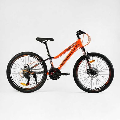 Велосипед Спортивний Corso «Gravity» 24" дюйми GR-24005 (1) рама алюмінієва 12’’, обладнання Shimano 21 швидкість, зібран на 75% купити в Україні