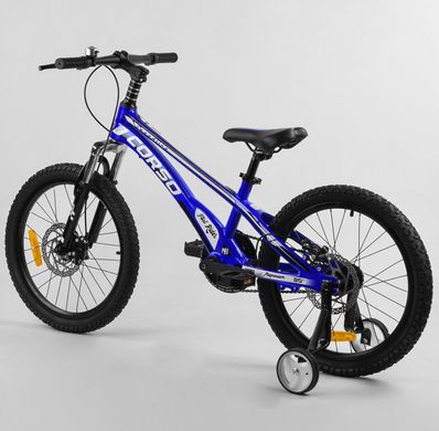 Детский магниевый велосипед 20`` CORSO «Speedline» MG-39427 (1) магниевая рама, дисковые тормоза, дополнительные колеса, собран на 75 купить в Украине