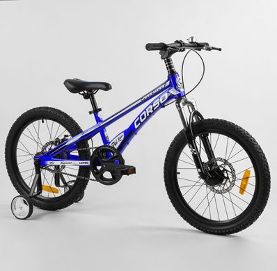 Детский магниевый велосипед 20`` CORSO «Speedline» MG-39427 (1) магниевая рама, дисковые тормоза, дополнительные колеса, собран на 75 купить в Украине