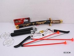 Набор оружия "Ниндзя" 8610 (120шт/2) катана, ножны, сюрекены, лук и стрелы,...в пакете 43см купить в Украине