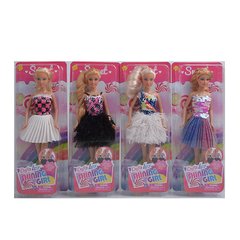 Кукла DEFA 8434-BF (48шт) 29см, платье с пайетками, 4вида, на листе, 13-32-5см купить в Украине