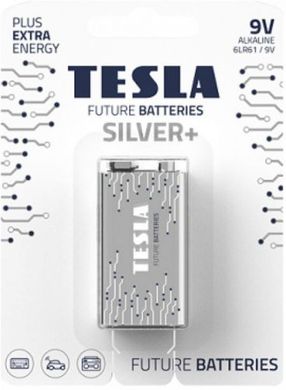 Батарейки TESLA 9V SILVER + (6LR61), 1 штука купити в Україні