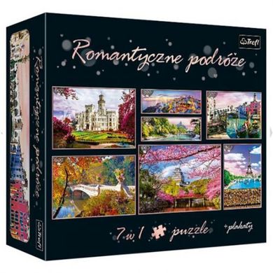Пазлы 7в1 "Романтическое путешествие" 93114 Trefl, в коробке (5900511931143) купить в Украине