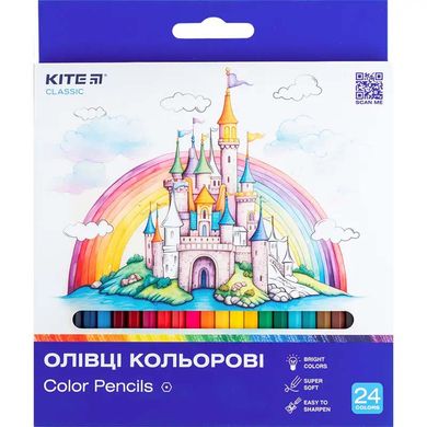 Олівці кольорові, 24 шт. Kite Classic купити в Україні