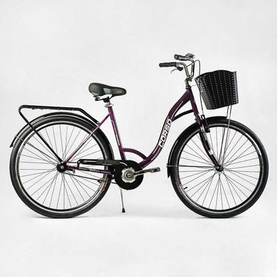 Велосипед міський Corso «FORTUNA» 28`` FR-5198 (1) одношвидкісний, сталева рама 20``, корзина, багажник купить в Украине